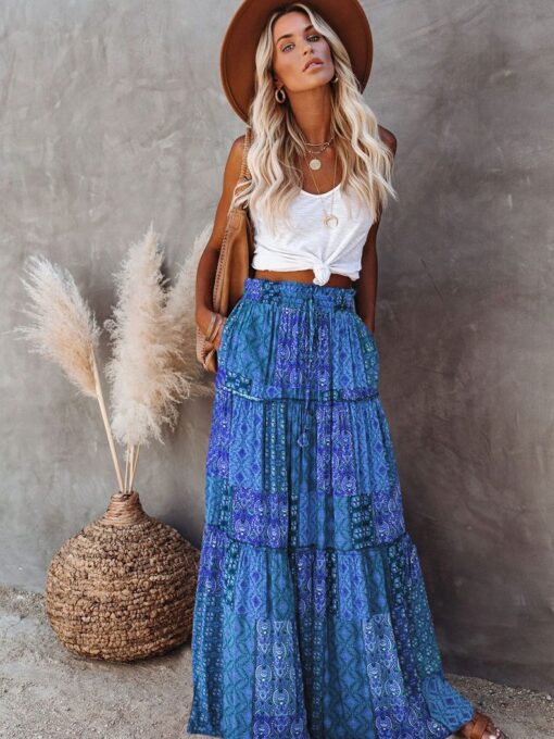 Boho maxi skirt