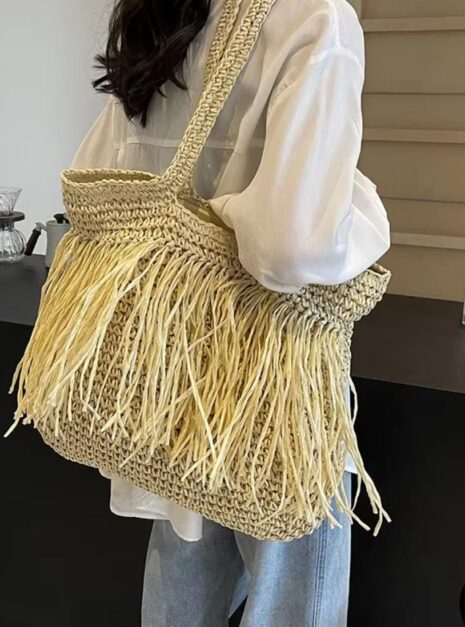 sac paille frange 1