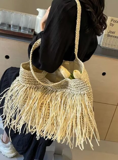 sac paille frange 5 sac paille frange 5