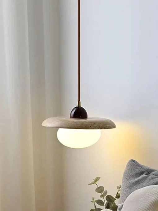 Travertino pendant lamp D25 cm
