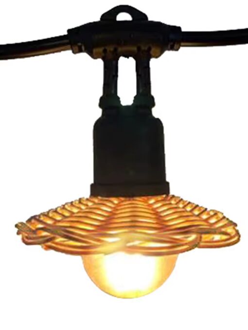 Mini natural rattan screen D3.94 inches