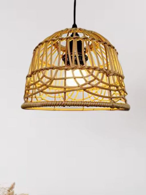 Natural rattan lampshade D7.8 inches