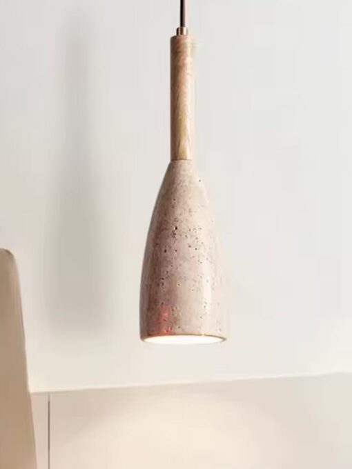 Natural travertine pendant lamp D3.93 inches