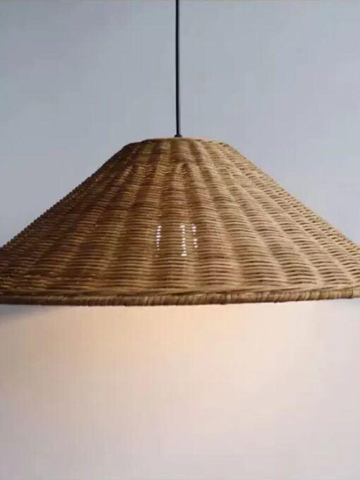 Natural rattan pendant lamp D16 inches